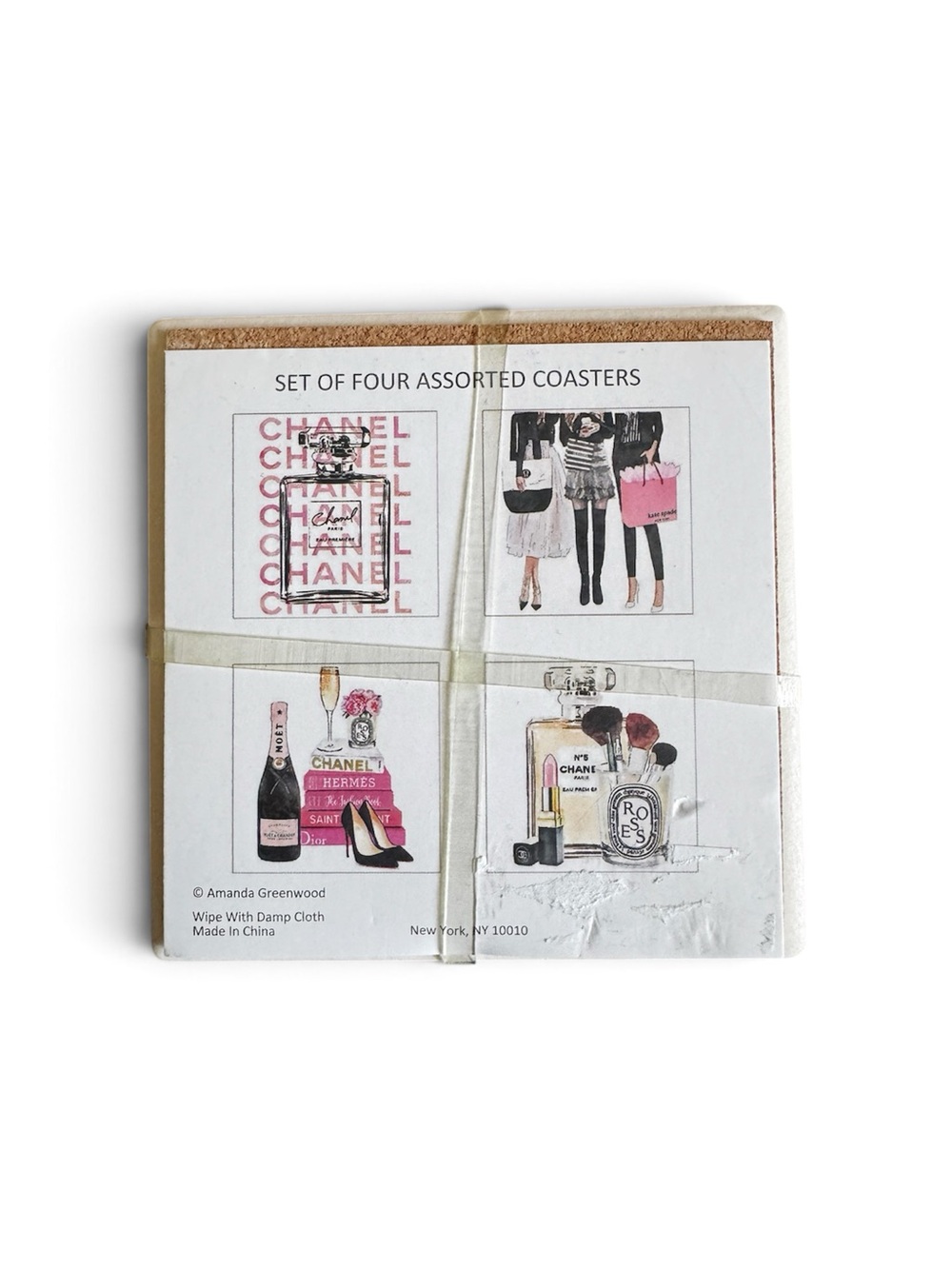 New Ceramic  fashion themed coaster set